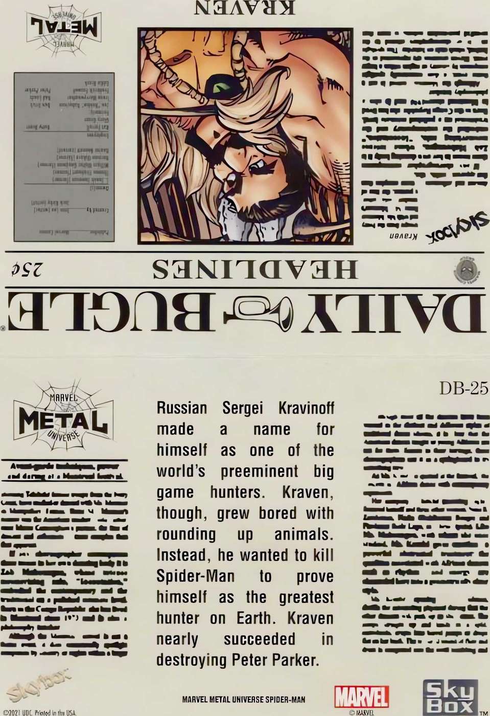 Kraven back card image