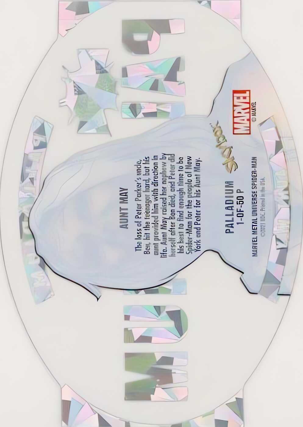 Aunt May back card image