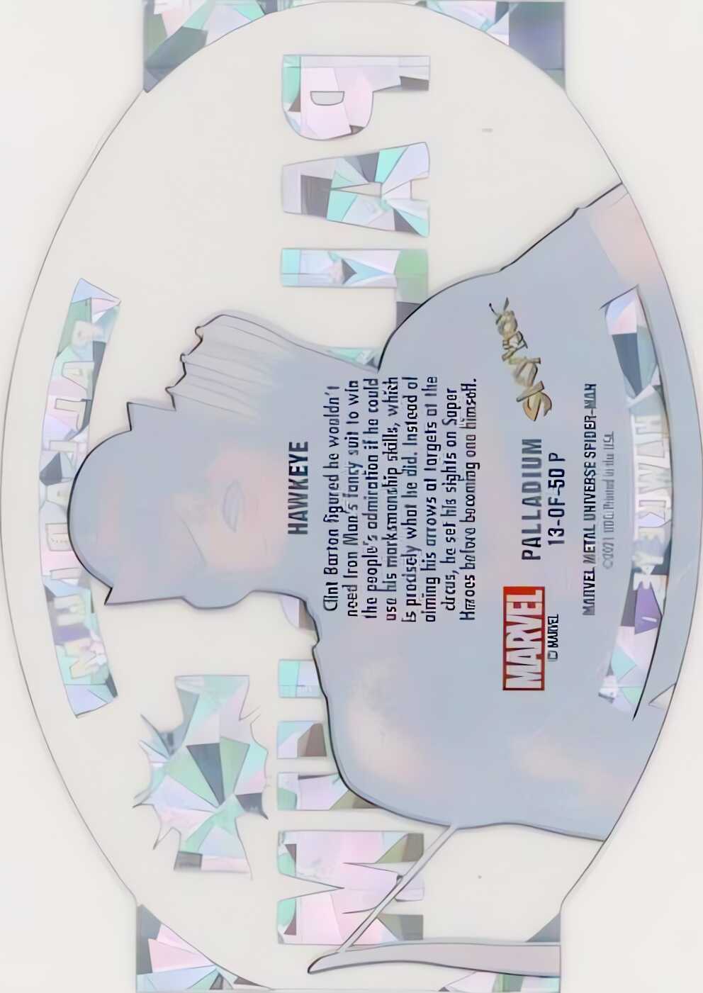 Hawkeye back card image