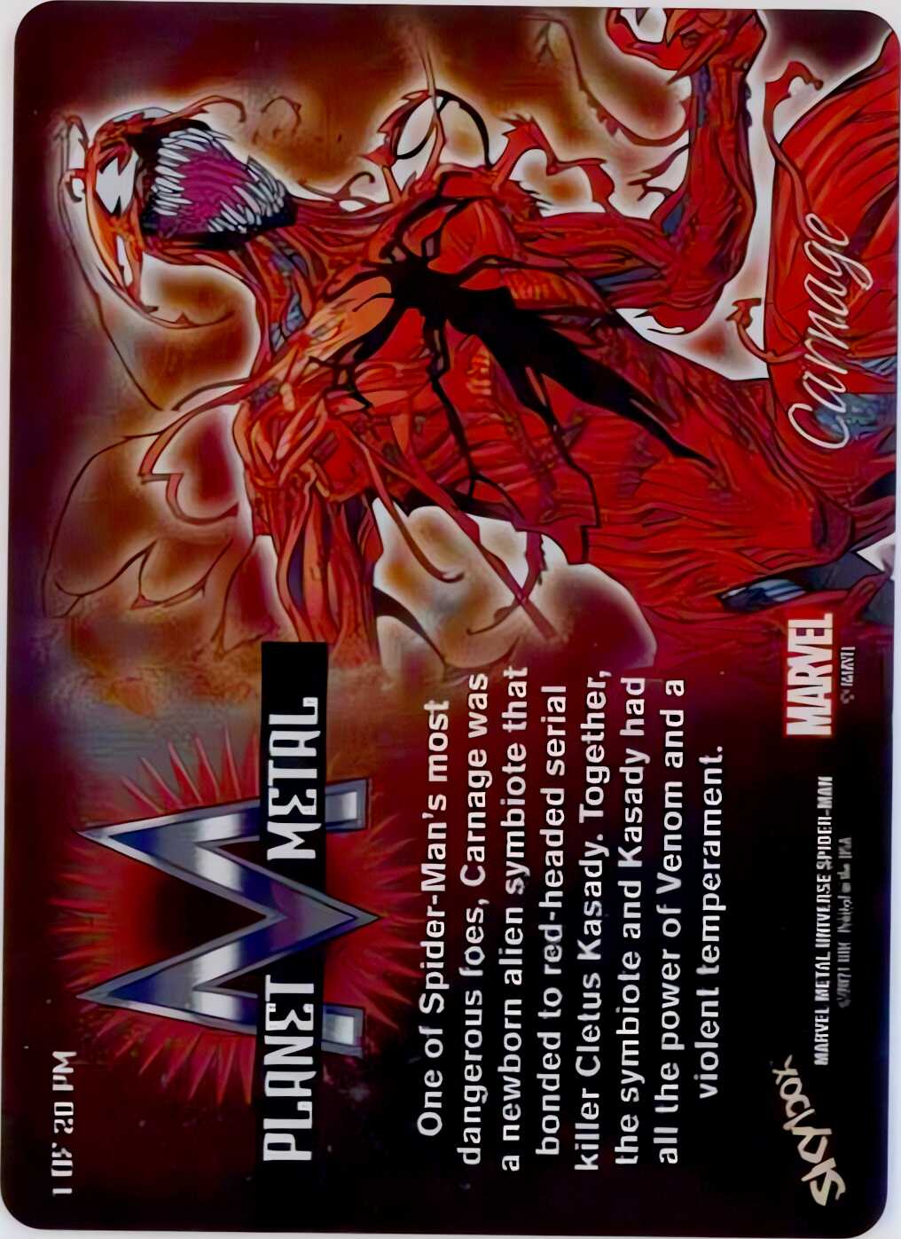Carnage back card image