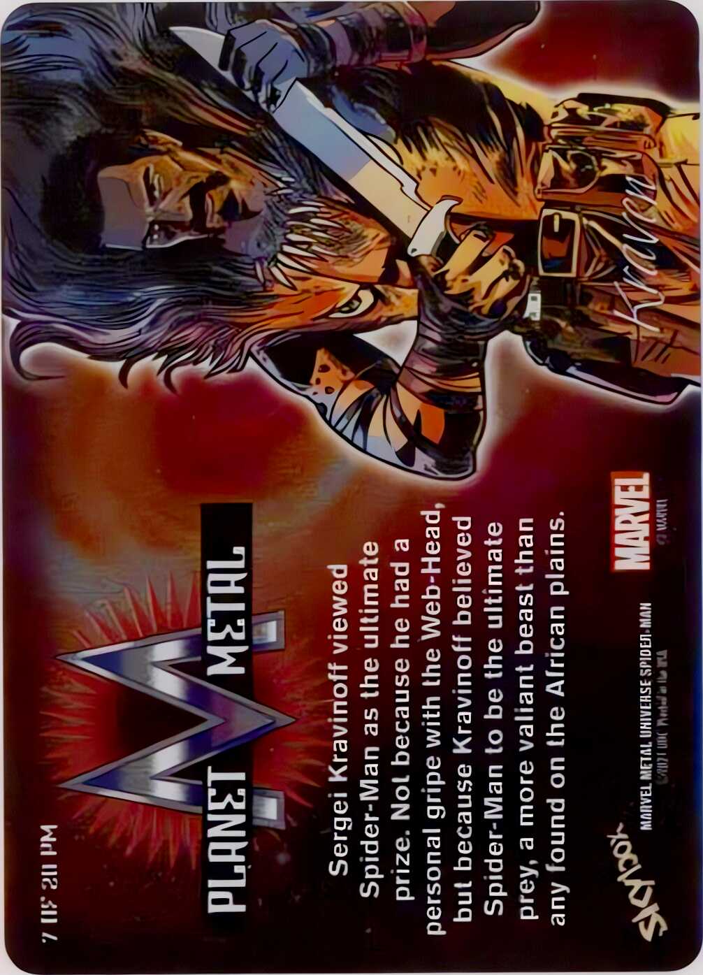 Kraven back card image