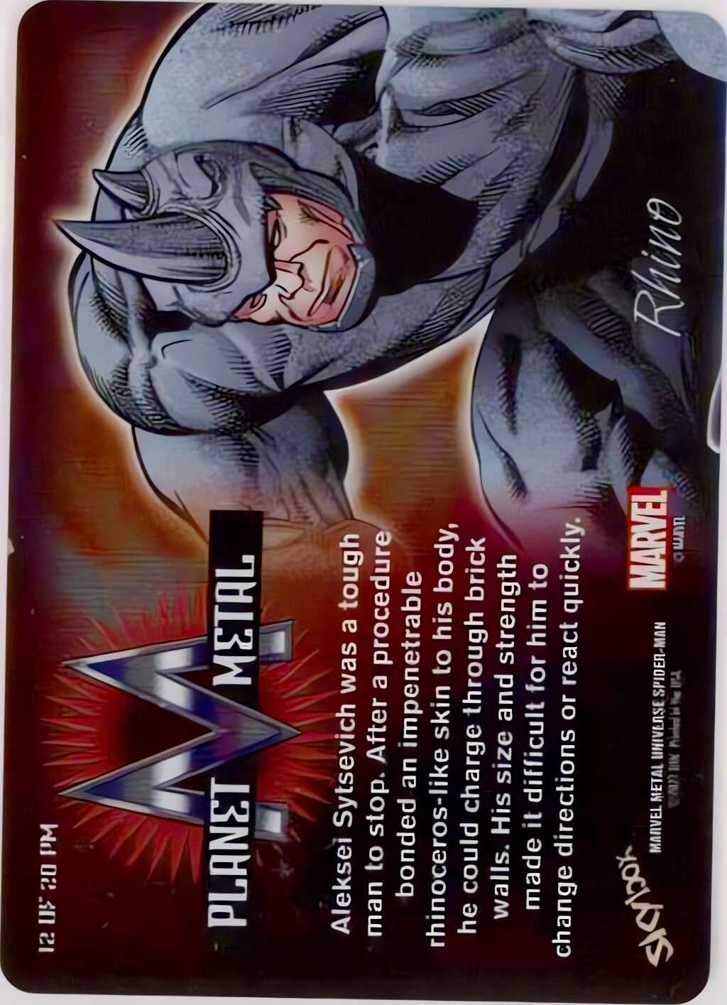 Rhino back card image