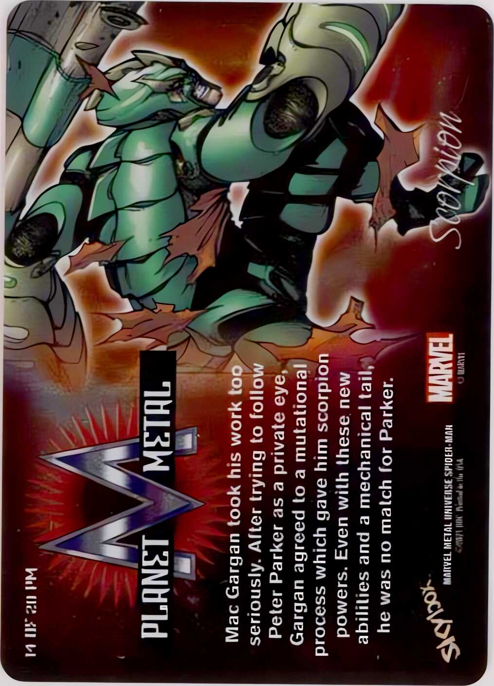 Scorpion back card image