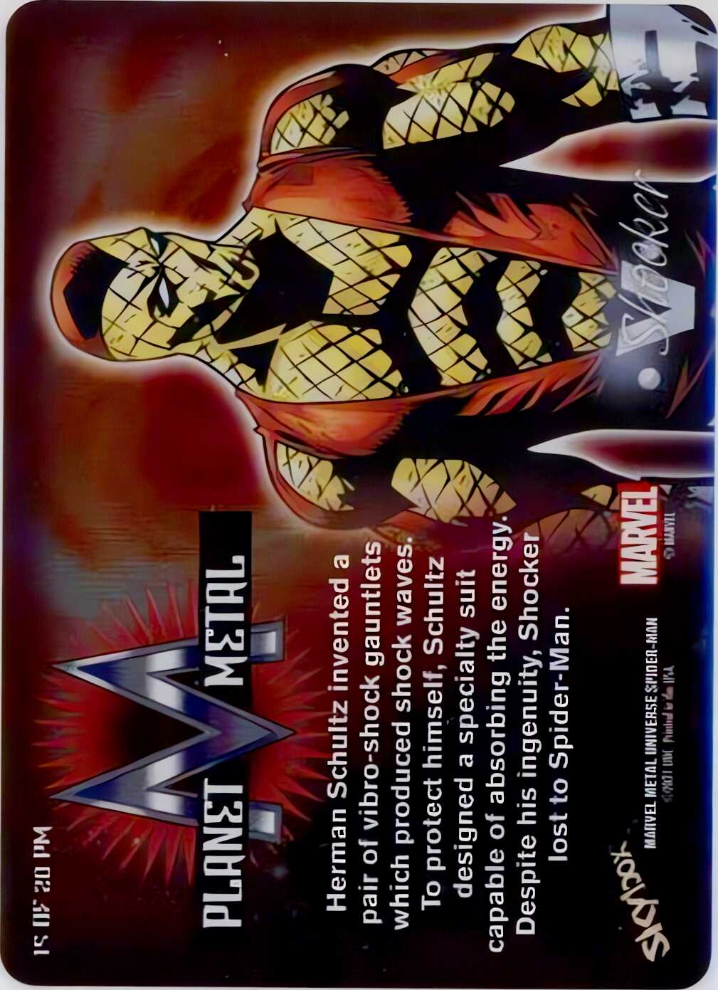 Shocker back card image