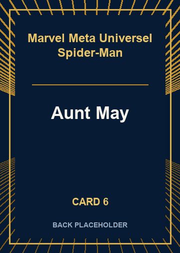 Aunt May back card image