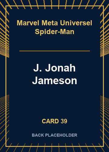 J. Jonah Jameson back card image