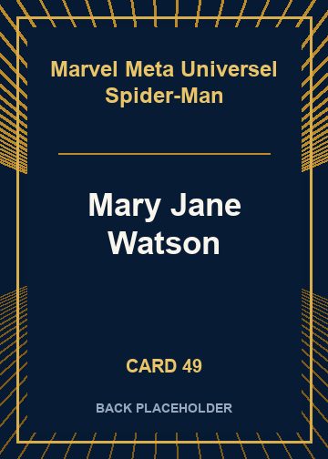 Mary Jane Watson back card image