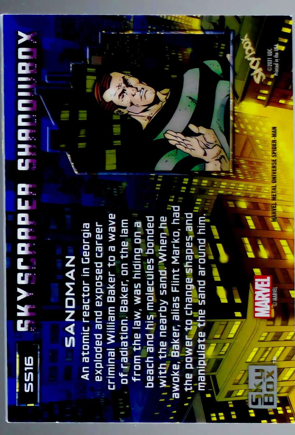 Sandman back card image