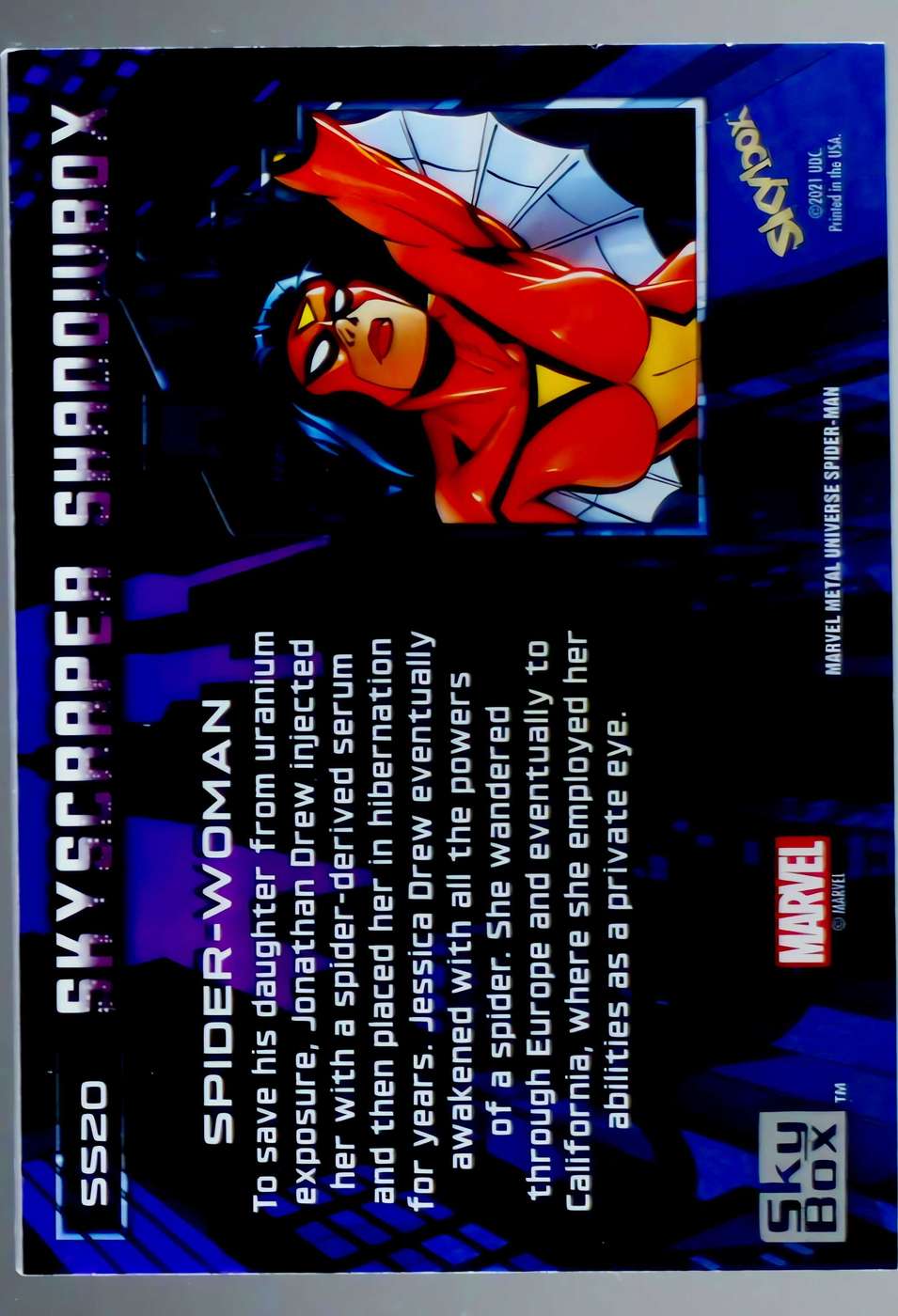 Spider-Woman back card image