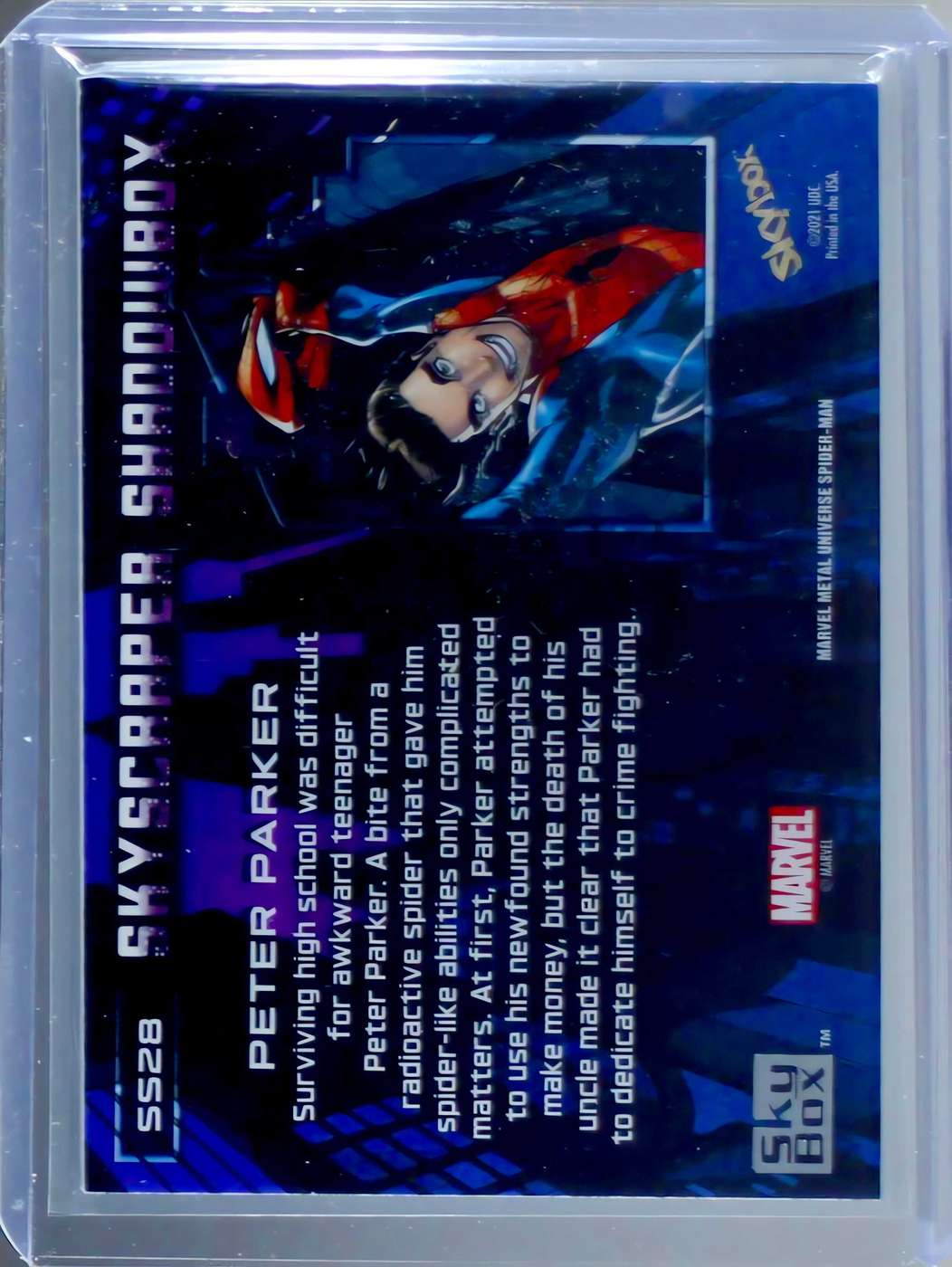 Peter Parker back card image
