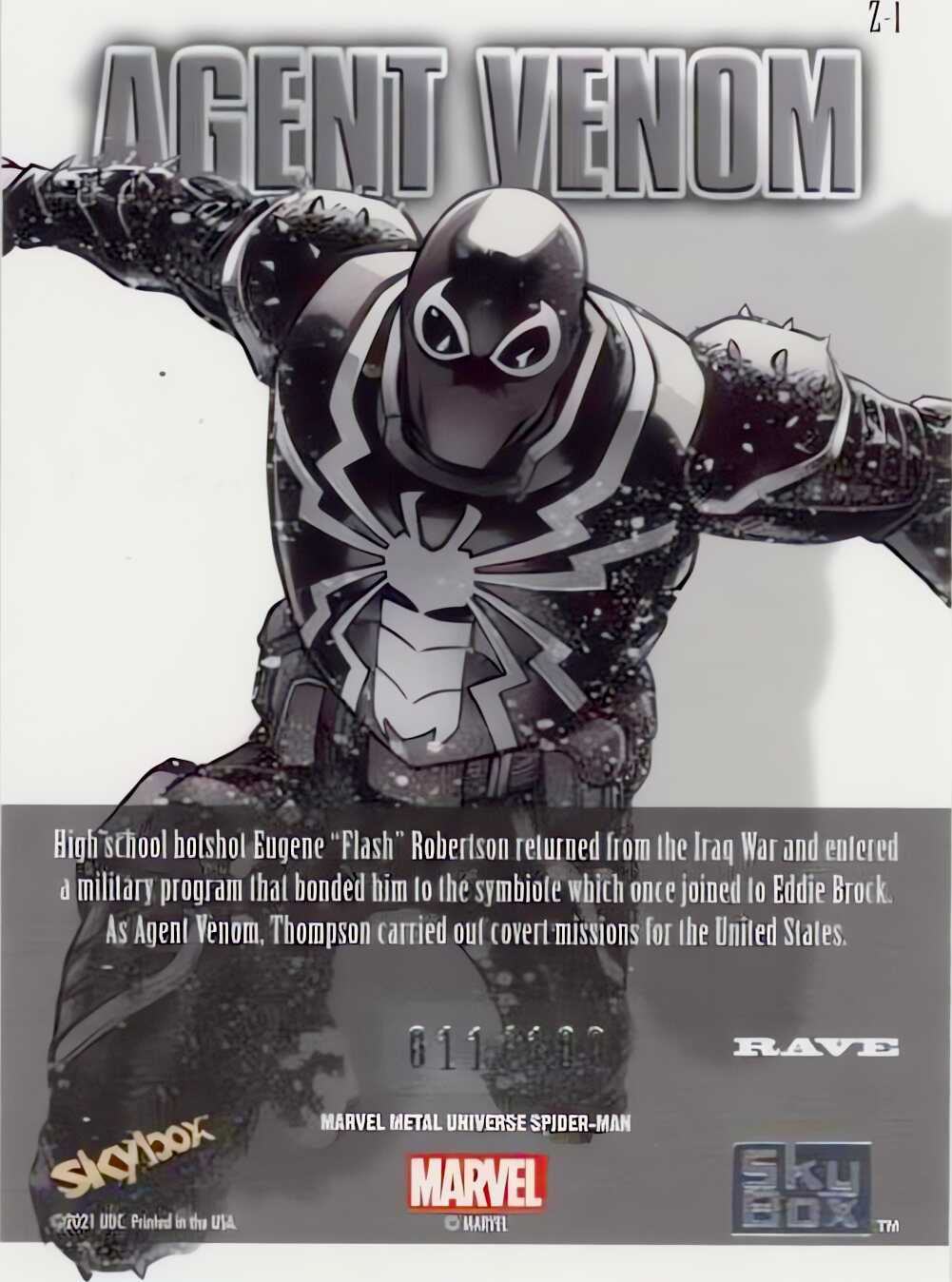 Agent Venom back card image
