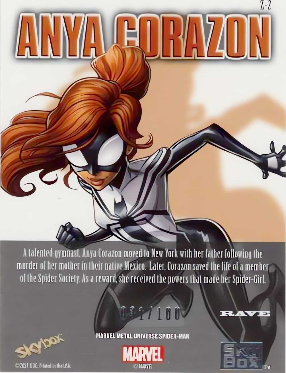 Anya Corazon back card image
