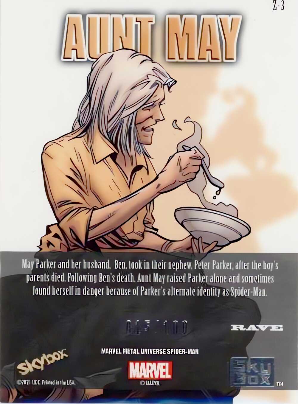 Aunt May back card image