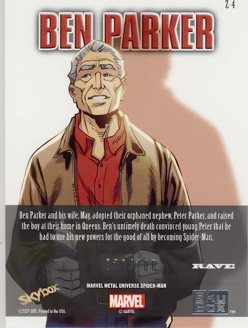 Ben Parker back card image