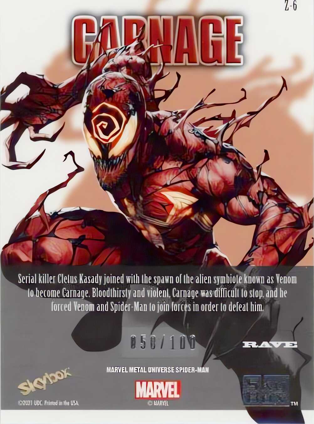 Carnage back card image