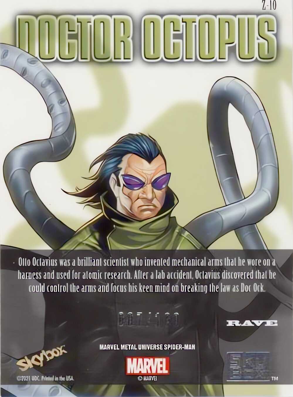 Doctor Octopus back card image