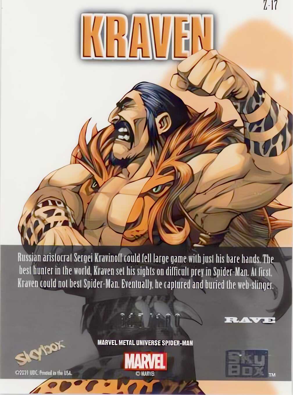 Kraven back card image