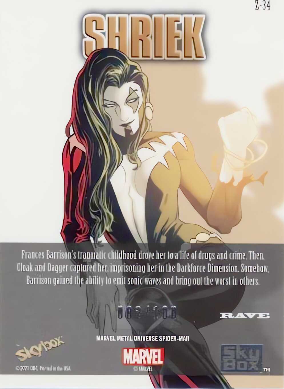 Shocker back card image