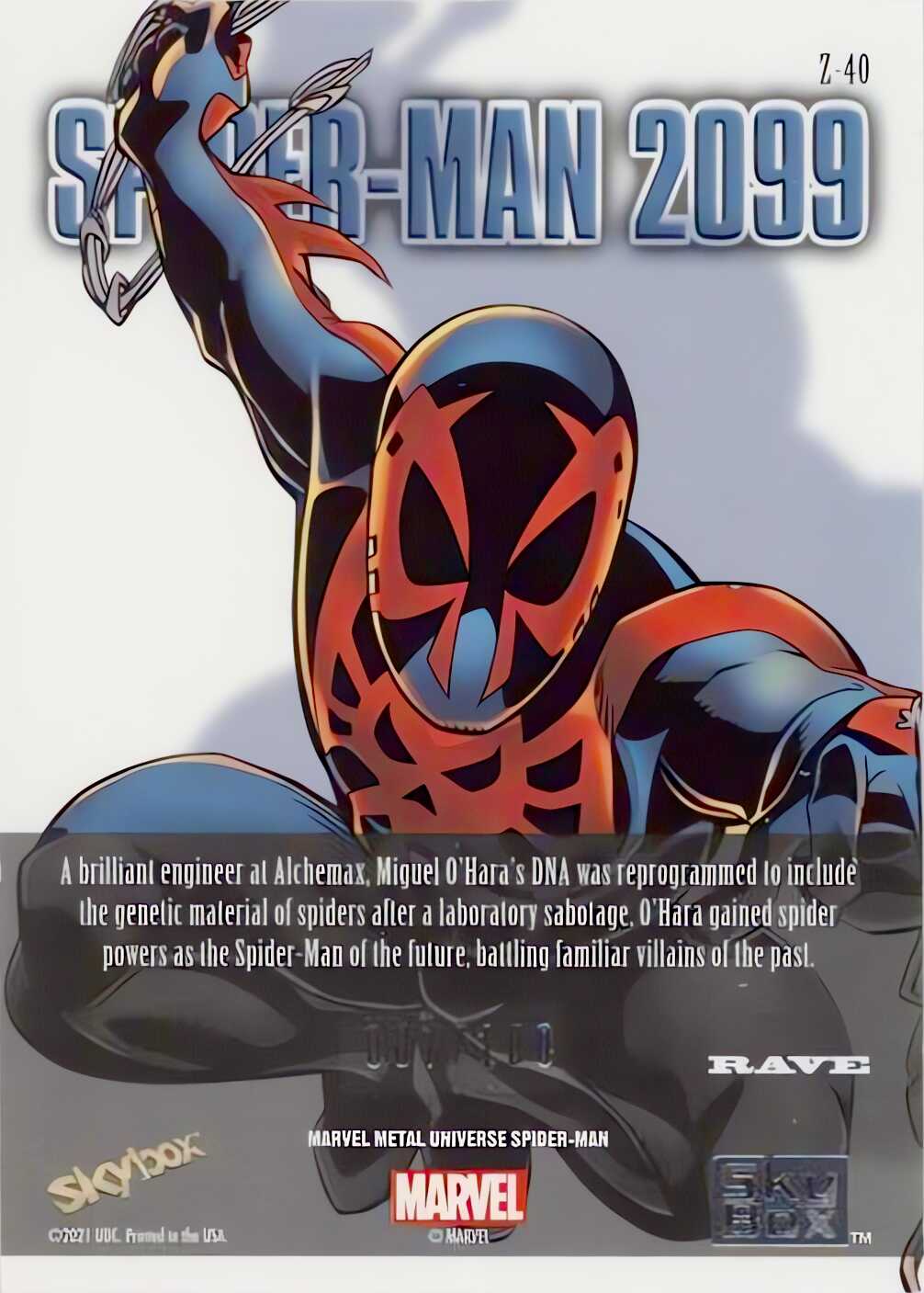Spider-Man back card image