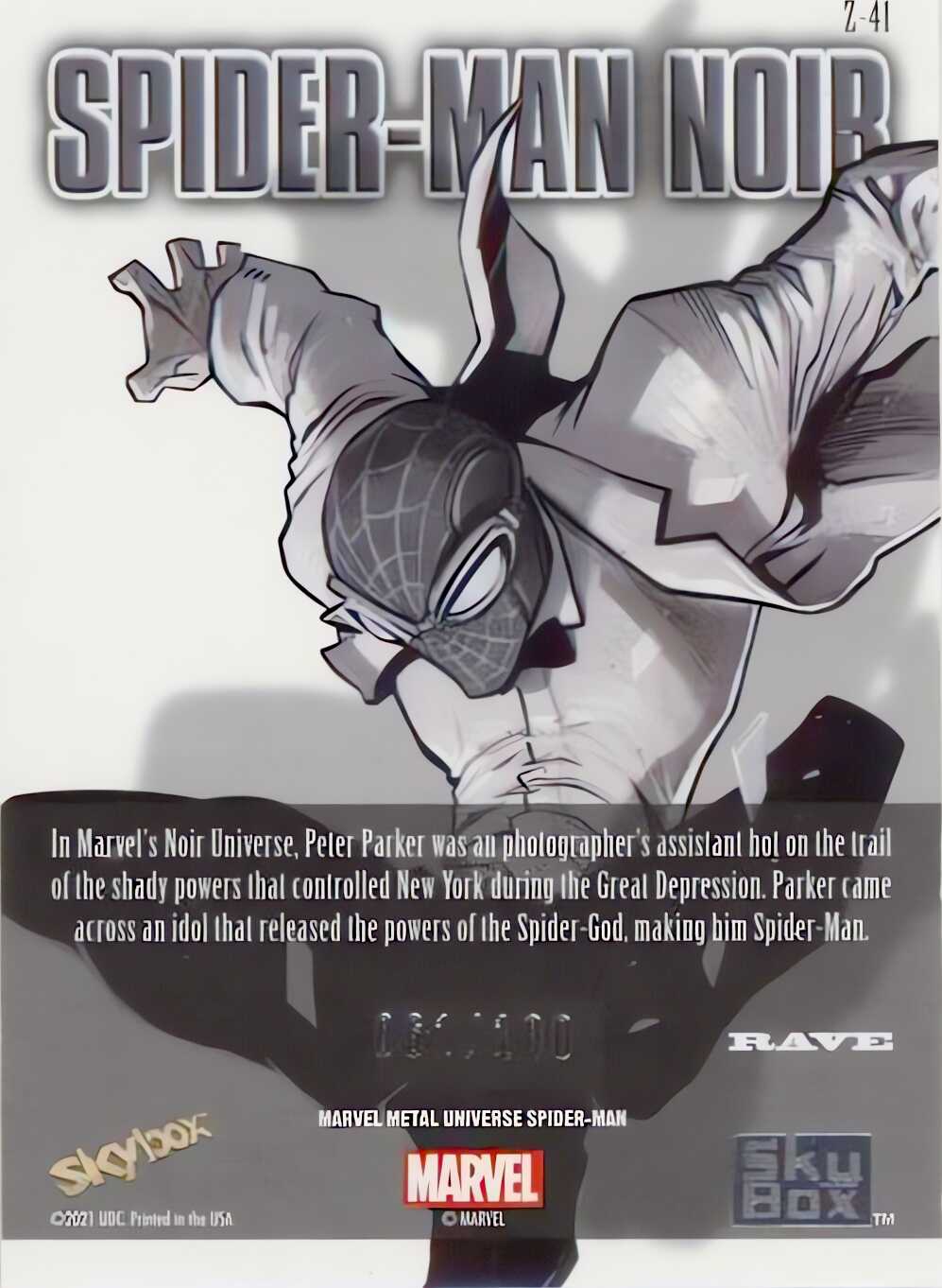 Spider-Man 2099 back card image