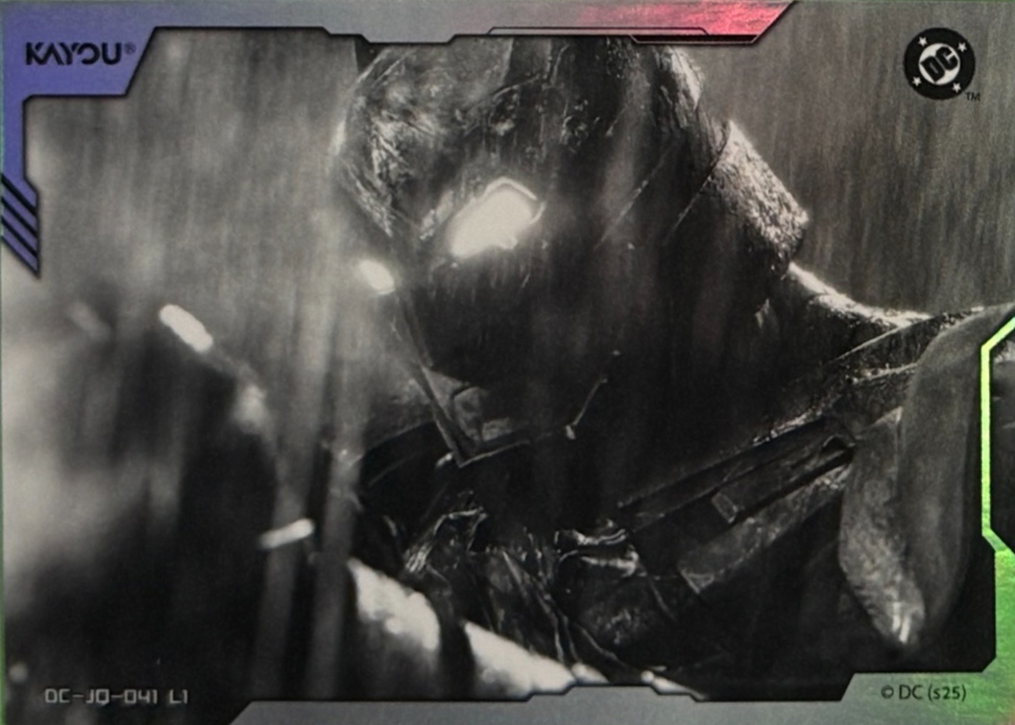 Armored Batman close-up back artwork