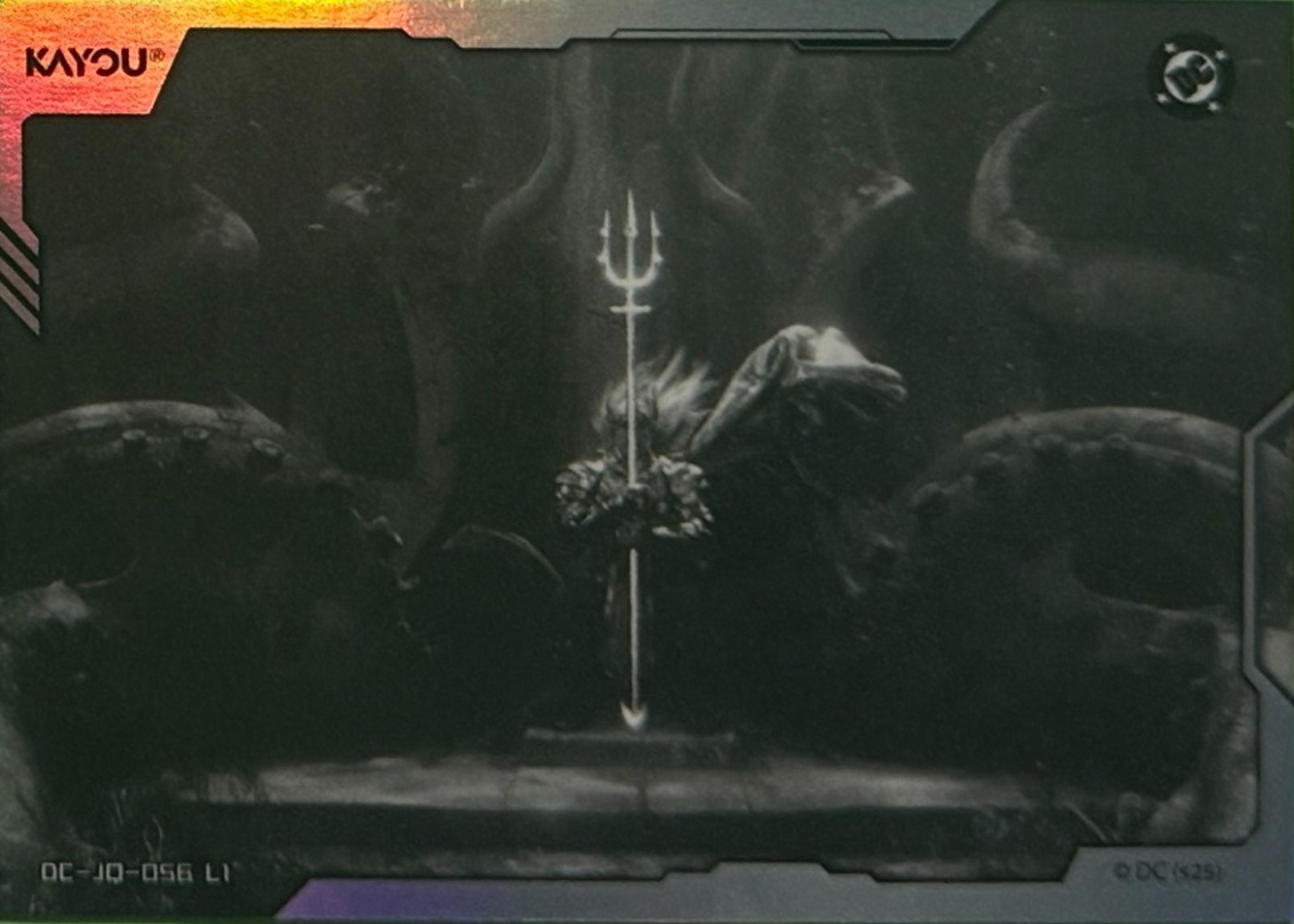 Aquaman with trident back artwork