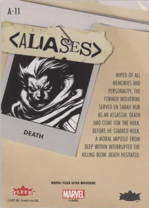 Death back card image