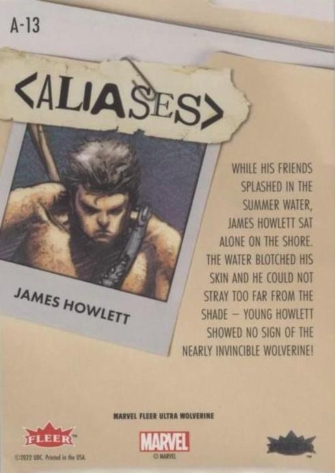 James Howlett back card image