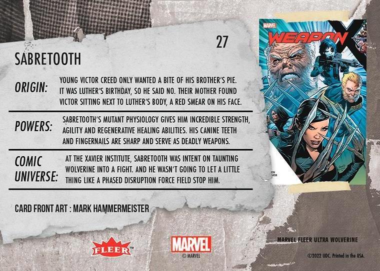 Sabretooth back artwork