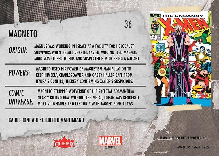 Magneto back artwork