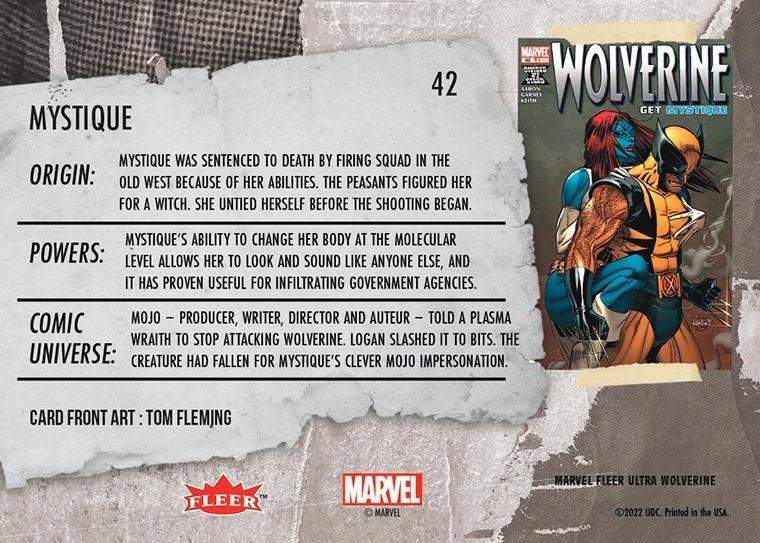 Mystique back card image