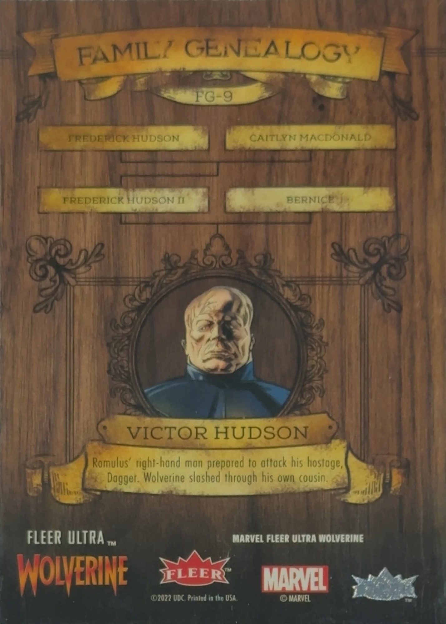 Victor Hudson back card image