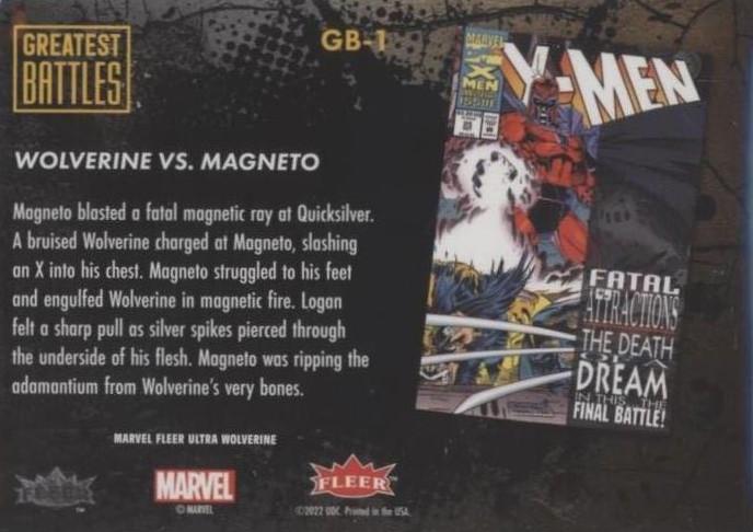 Wolverine vs. Magneto back card image