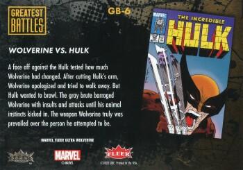 Wolverine vs. Hulk back card image