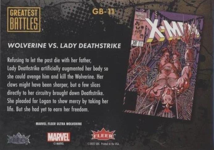 Wolverine vs. Lady Deathstrike back card image
