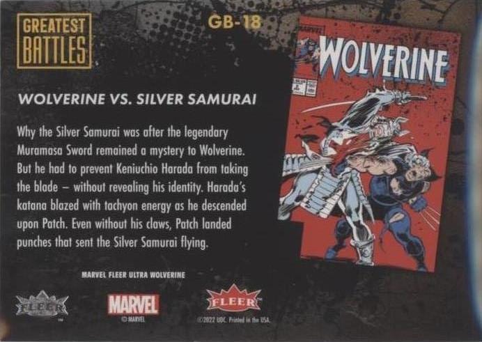 Wolverine vs. Silver Samurai back card image