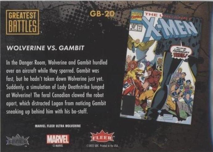 Wolverine vs. Gambit back card image