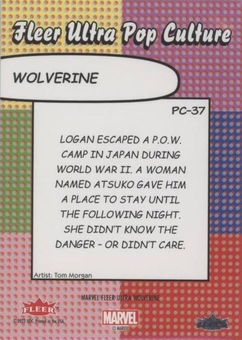 Wolverine back card image