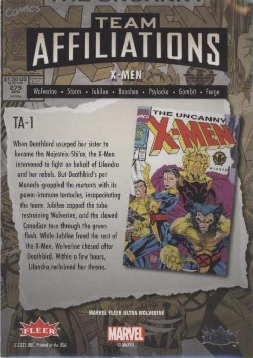 X-Men back card image