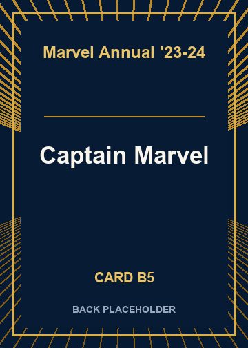 Captain Marvel back card image