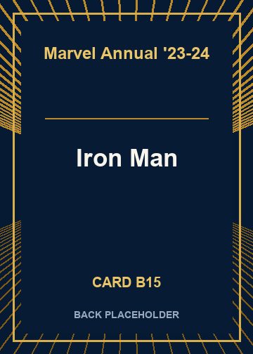 Iron Man back card image