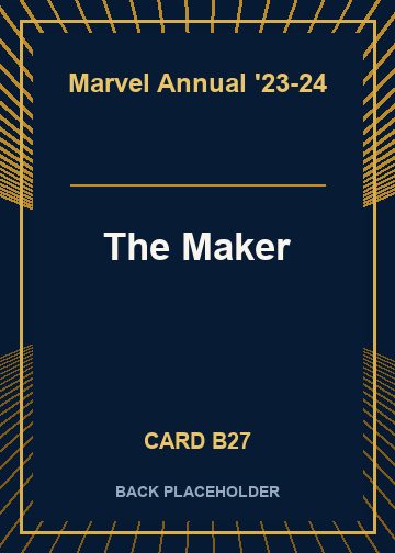 The Maker back card image
