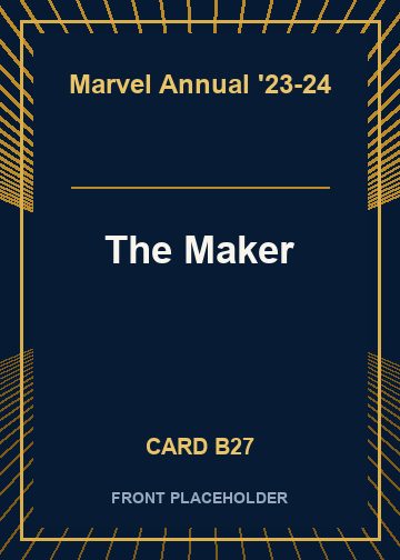 The Maker front card image
