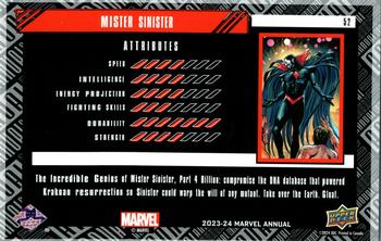 Mister Sinister back card image