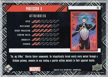 Professor X back card image