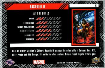 Rasputin IV back card image