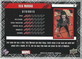 Talia Warroad back card image