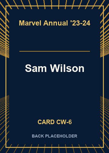 Sam Wilson back card image