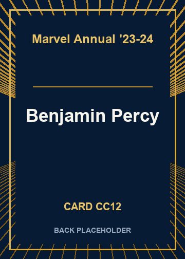 Benjamin Percy back card image