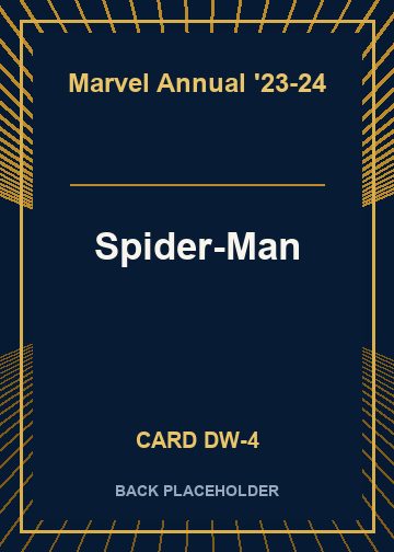 Spider-Man back card image
